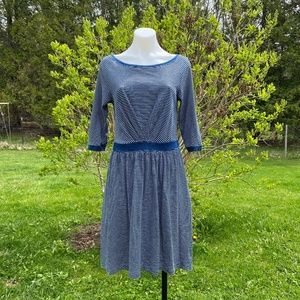 Anthropologie Blue & White Stripe Dress